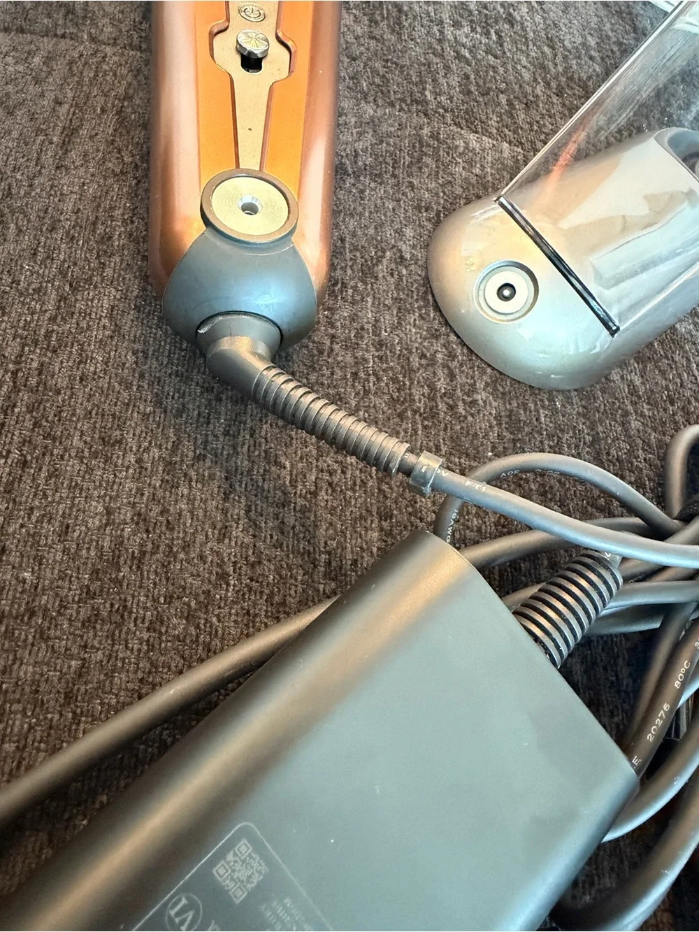 Dyson Corrale Rose Gold Nickel Hair Straightener with Charging Dock and Charger